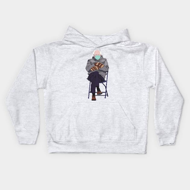 Inauguration Bernie Mittens - Pixel Art Kids Hoodie by guayguay